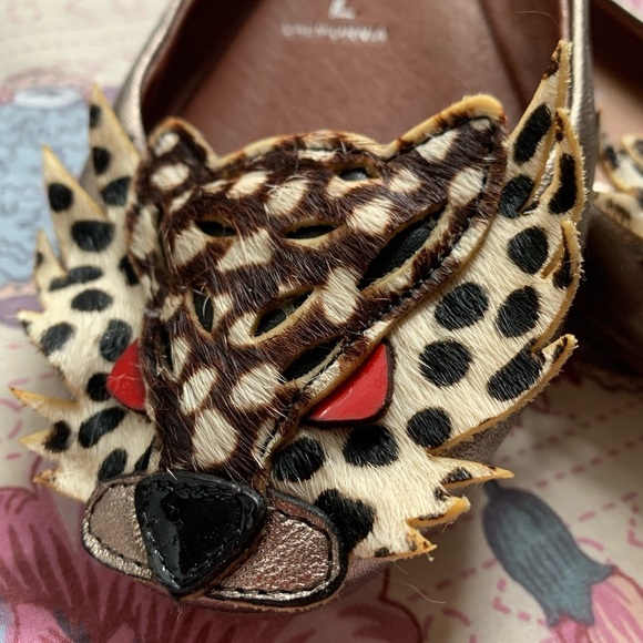 Jeffery Cambell flats cheetah print animal shoes women’s handmade shoe unique - Picture 2 of 10